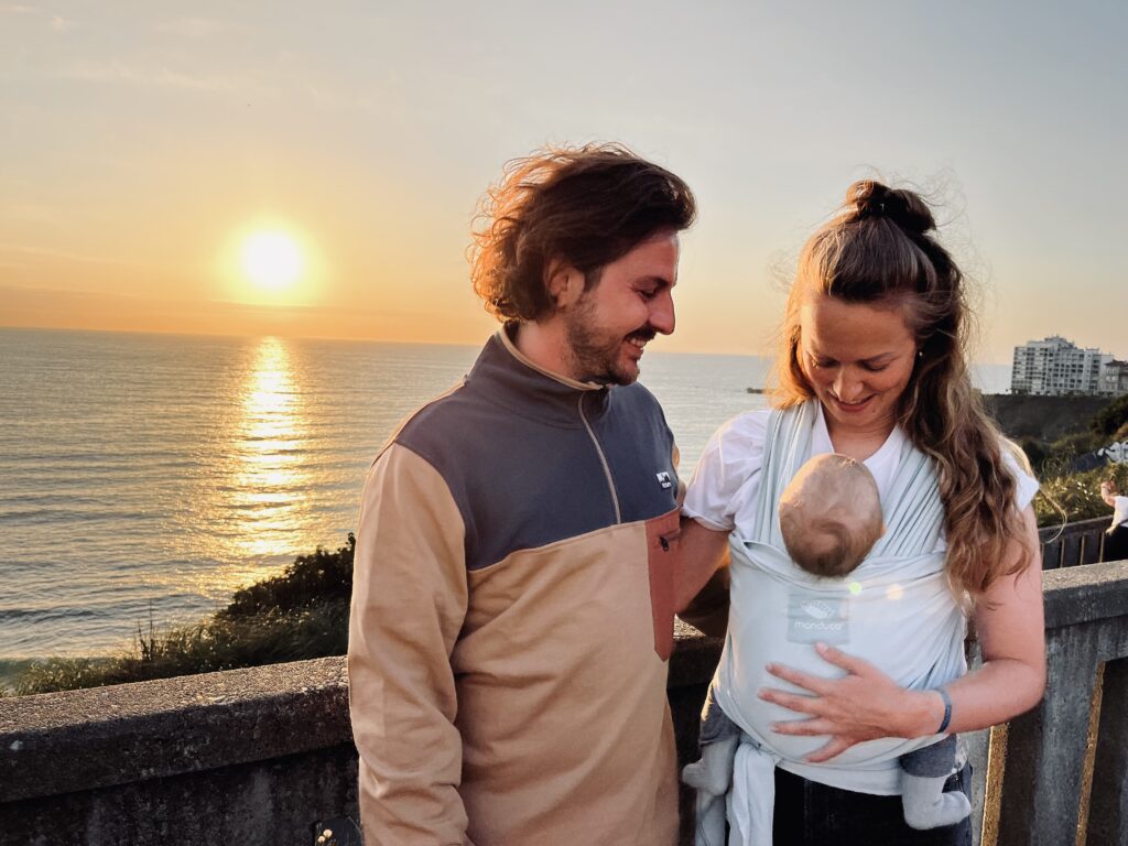 Familie Brotzer vor dem Sonnenuntergang