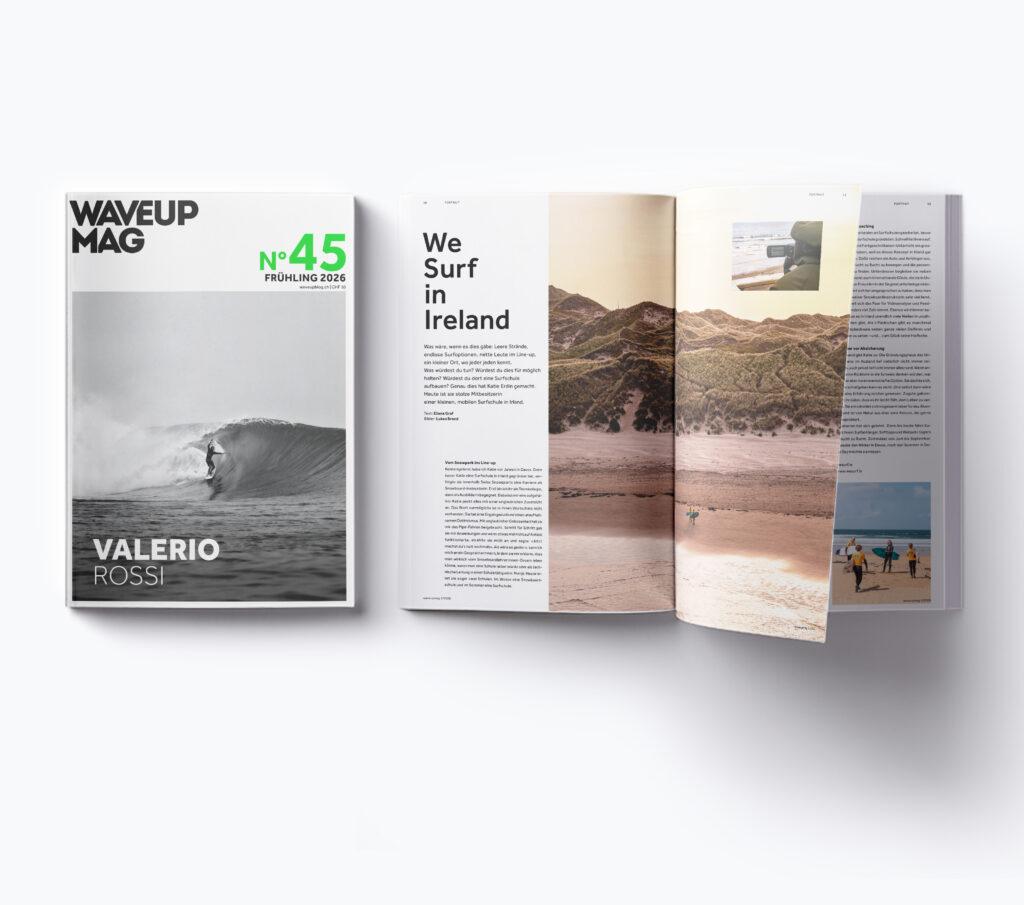 WaveupMag Cover Nummer 45 und eine Inhaltsseite
